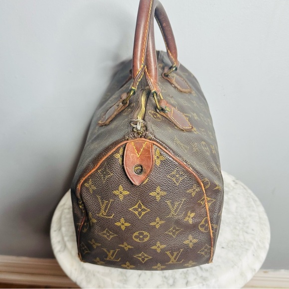 Vintage 80s Louis Vuitton Speedy WELL LOVED Chic Handbag - Picture 4 of 15